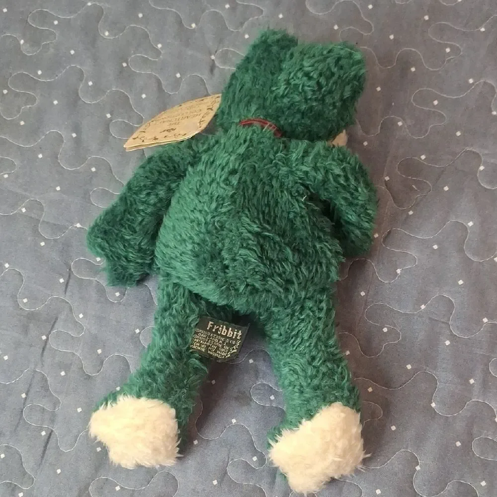 Russ Green Plush Fribbit Frog Toy NWT